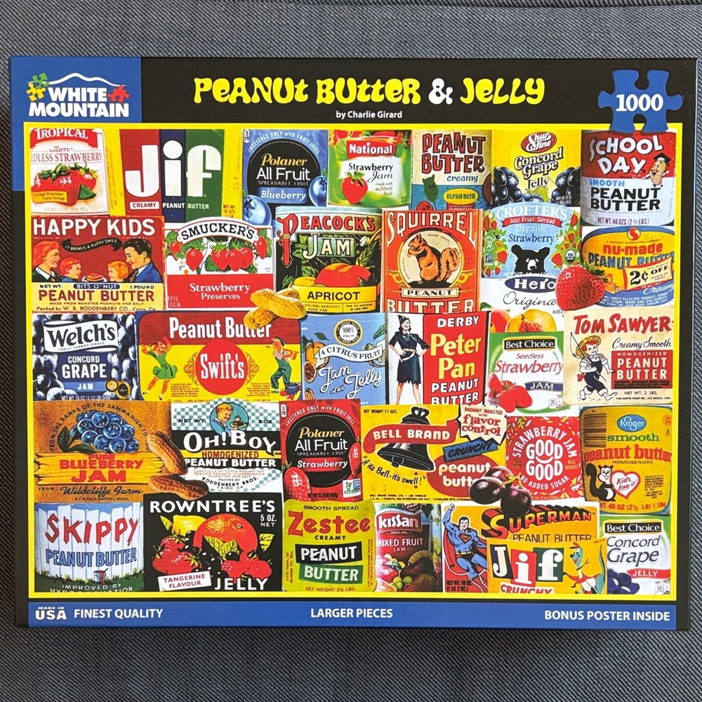 White Mountain Peanut Butter & Jelly 1000 Piece Puzzle